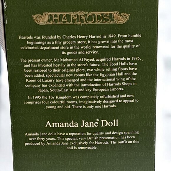 Harrods Knightsbridge British Amanda Jane Doll Toy Kingdom - Picture 5 of 10